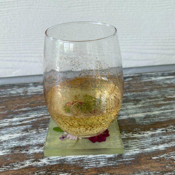 Dried Flowers Resin Drink Coasters Set of 4 House Housewarming Table Gift - Picture 7 of 7